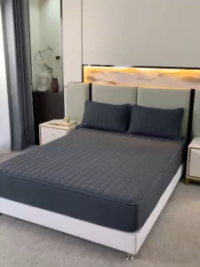 ผ้าปู ที่นอน เสริมใย กันไรฝุ่น สีพื้น มี3ขนาด 3.5 ฟุต / 5ฟุต / 6ฟุต