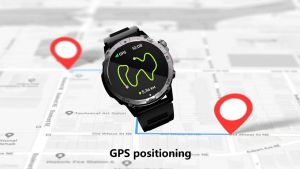 Rainbuvvy HK08 Smart Watch 1.43’’AMOLED Display 5ATM Waterproof Bluetooth Call Sport Smartwatch for Outdoor 40+ Days Battery Life Support GPS