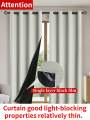 2pcs 100% Solid Blackout Curtains - Perfect for Bedroom and Living Room - UV Protection, Easy Sliding, and Stylish Design. 