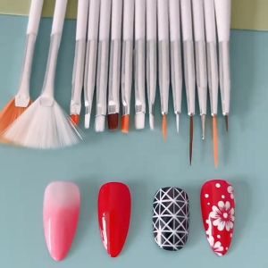 Set 15 cọ vẽ bằng acrylic chuyên nghiệp dùng để vẽ móng nghệ thuật