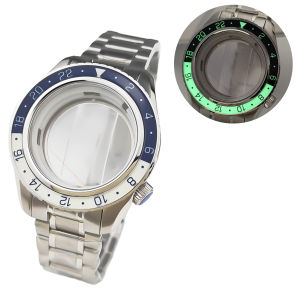 Watch Bezel Case Strap 44mmFit 32mm Dial For Seiko Grand GMT NH35/34/36/4R35A/4R36A Automatic Movement Sapphire Mod Parts