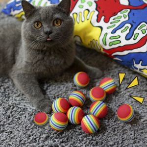 MAINAN INTERACTIVE BOLA PELANGI KUCING 35 mm