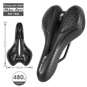 West Biking | Yên Xe Đạp WEST BIKING MTB Gel Cushion - Yên Xe Bằng Da PU Chống Sốc Thoải Mái Dành Cho Nam Giới Khi Đạp Xe Không Đau Trên Xe Đạp Leo Núi