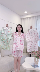 VIBES Pijama ngắn lụa latin cao cấp mềm mát Bowie Py Set