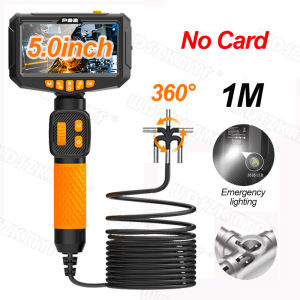 360 Articulating Borescope 1080P 6.0mm 5.0 inch IPS Monitor Industrial Inspection Camera With 2 Way Articulation For Automotive