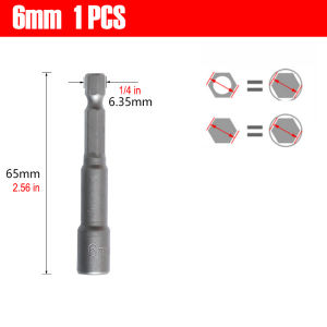 Bộ Mũi Vặn Từ Tính Đầu Lục Giác 1/4 Inch Kích Thước 6-19mm Dùng Cho Máy Khoan Điện Tua Vít Máy Vặn Lực Dụng Cụ Sửa Chữa