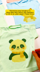 Kaos Bayi Warna PIYO 1 Lusin Oblong Paket Baju Bayi Perempuan / Laki Anak 1 Tahun Baby Beasties