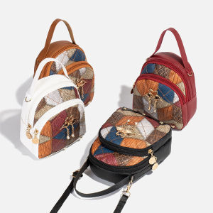 กระเป๋าสะพายไหล่ผู้หญิงปักลายทรงลูกบาศก์สีพื้น กระเป๋าใส่เหรียญแบบลำลอง กระเป๋าสะพายข้างขนาดเล็ก สไตล์หวาน