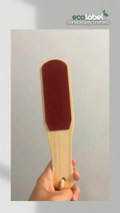 Eco-friendly Double-sided Wooden Foot File Waterproof Non-abrasive Made with Ergonomic Wood Handle