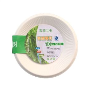 Thickened Paper Plate Cake Pizza Dinner Plate White round Kindergarten Drawing Handmade Disposable Plate 12 Inches Biodegradable