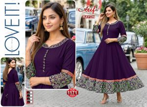 SG Ready Stock - Premium Quality Collections  Anarkali Gown Kurti - Daily wear