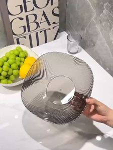 【ZEN】Mangkuk Buah/Snack/Dessert Plate Transparan Ruang Tamu Serbaguna