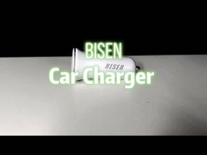 BISEN BC733 2.4A Quick Car Charger Dual USB Port w/ Charging Cable for Micro /for iPh /Type-C