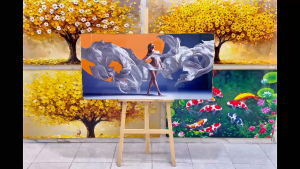 Tranh Cô Gái Đương Đại Tranh Canvas Tranh Tráng Gương Tranh Phòng Khách