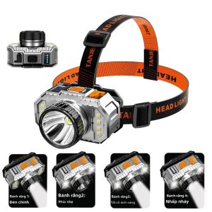 Đèn Pha Cầm Tay T20 Với Bốn Chế Độ Chiếu Sáng Pin Tích Hợp Có Thể Sạc Lại Bằng USB Đèn Pha LED Chống Nước Để Cắm Trại Ngoài Trời