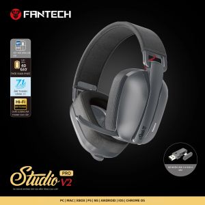 Fantech | Tai Nghe Không Dây FANTECH Studio Pro V2 WHG03PV2 Trình Điều Khiển 50mm Âm Thanh Ảo 7.1 Cho PC PS5 Thời Gian Sử Dụng 40 Giờ Bluetooth 5.3