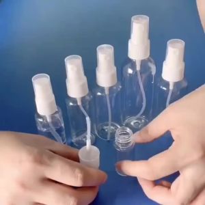 5Pcs Spray Bottle 10ml 30ml 50ml 60ml 100ml Empty Vial Refillable Mist Pump Perfume Essential Oil Atomizer Travel Accessories