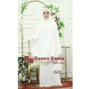 Mukena Dewasa Renda Plus Tas Traveling Bahan Jersey Cringkel By Daura Gama