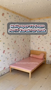 (PAKET 10 PCS) WALLPAPER STIKER DINDING FOAM KARTUN 77 X 70 CM TEBAL STICKER HIASAN KAMAR RUMAH