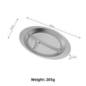 MOLORE | Korean Style Stainless Steel Snack Tray Elliptical