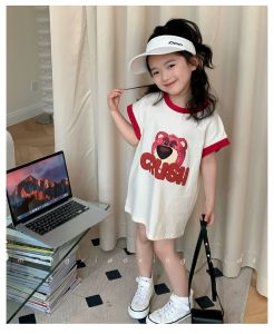 LS Show Girls Carton Dress Midi Dress Cotton Dress Age 3-8-year-old 90-140cm