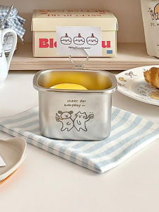 Leimai Stainless Steel Preservation Box Lunch Box Refrigerator Sealed Box Food Container Silver Color Single Compartment