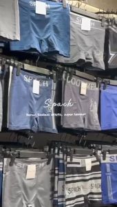 6 pcs | Boxer SPACH M012 Seamless Celana Dalam Pria Dewasa Motif Polos