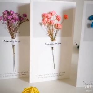 Thiệp hoa khô handmade cao cấp làm quà tặng sinh nhật ngày lễ tình yêu quà 20/10