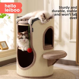 HELLOLEIBOO | All-Season Double Layered Multi-Cat Warm Bed Cat Nest