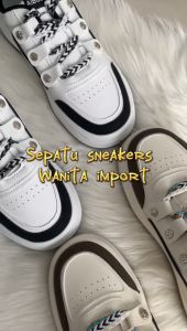 Denden.id Sepatu Wanita Sneakers Import Fashion Korea Putih Terbaru 1047