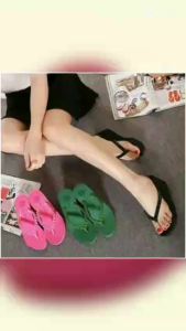 SANDAL WANITA WEDGES HAK TINGGI MOTIF PYRAMID