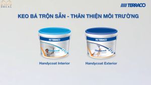 Keo Bả Terraco Handy Coat Exterior (25kg). Liên kết cực tốt với tường thạch cao gỗ tạo một mặt phẳng chất lượng