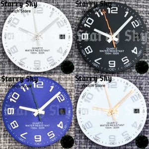 Starry Sky 29mm Sunburst Numbers Watch Dials With Green Luminous Watch Hands Fit For RONDA 515 Quartz Movement Watch Accessories
