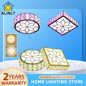 Ceiling Lights Modern Design Tri Color Crystal LED Ceiling Lamp 24W Living Room Bedroom Kitchen Corridor Aisle Light ALINLT
