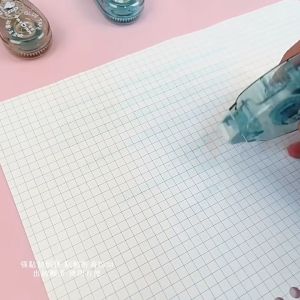 Cute Double Sided Glue Tape - 8m*8mm and 4m*6mm - Adhesive Roller Dispenser for DIY, Journal, Sticker, and Paper - Point Adhesive Tape with Smooth Application - Ready Stock in Malaysia