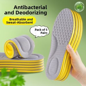 LINGMIAO | Mens Deodorizing Absorbent Breathable Antimicrobial Shoe Insoles