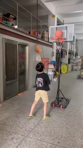 Liftable Portable Basketball Stand Movable Outdoor Basketball Hoop Childrens Exercise Basketball Outdoor Indoor Training Basketball Hoop 236cm
