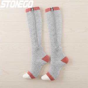 Women Ankle Compression Socks for Achilles Tendonitis Pain Relief Athletic Sport Long Socks Pair Sleeve Support