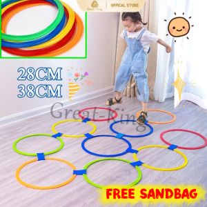 10pcs Lattice Jumping Rings Set Game Hoops Outdoor Kids Physical Training Sensory Play Sport Toys