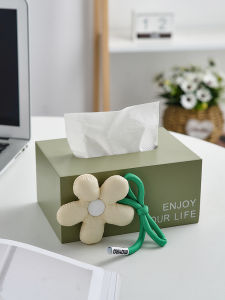 Luxury Cream Style Tissue Box Holder Living Room Modern Simplicity Wooden Napkin Storage Box High-End Feelings Decorative Accessories