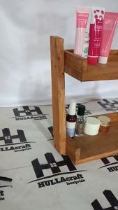 Rak Kayu 2 Susun Dapur Skincare Minimalis Modern Aesthetic Multipungsi