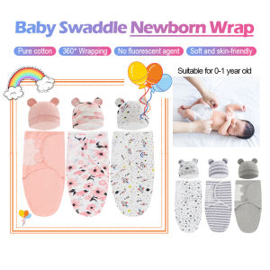 เด็กๆ แท้ 100% ผ้าห่อตัวเด็ก พร้อม หมวก ผ้าห