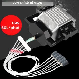 Máy Nén Khí Năng Lượng Cao 30L/phút Máy Bơm Không Khí Hồ Cá 16W Mạnh Mẽ 1800L/H Lưu Lượng Siêu Im Lặng 40db Cho Bể Cá Ao Oxy Hóa