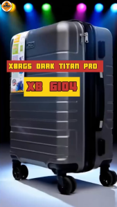 Vali Kéo Du Lịch Xbags Dark Titan Pro XB6104 Size 20 Inch Xám Phối Đen Sang Trọng Nhựa ABS Chống Trầy Bền Nhẹ Có Khóa TSA Cổng Sạc USB!