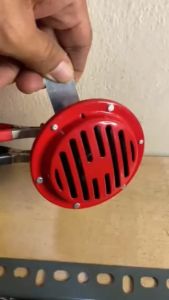 Motorcycle Horn Single Compact Horn 4" (10 cm) DL125G S 12v also for car truck Jeep Tricycle e-bike. Made in Italy