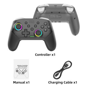 Data Frog | DATA FROG Wireless Pro Controller for Switch OLED/Switch Lite/Switch2/PC with HD Vibration Gyro Sensor Gamepad