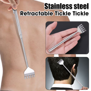 Stainless Steel Retractable Scratcher Adjustable Size Back Massager Portable Pen-Type Scratch-Proof Paw Massager