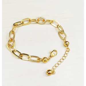 Bundara.id Acc-1498 Korean style aksesoris fashion gelang wanita cantik zirkon lapis emas Sz 18cm