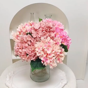 INOXTO 45cm Hoa cẩm tú cầu nhân tạo Xanh dương Thực tế Hoa lụa giả Vườn cưới Đầy màu sắc Bó hoa