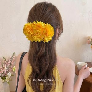 MENGWU | Fluffy Large Flower Hair Clip